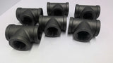 TEE Black Malleable Iron Pipe Fitting 1" Lot of 6