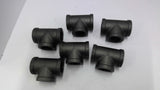 TEE Black Malleable Iron Pipe Fitting 1" Lot of 6
