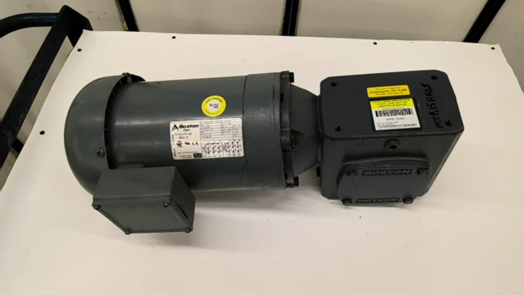Boston HUTF-W65412 Gearmotor 1Hp 25:1 Ratio 208-230/460V 3Ph 60Hz Tefc 143/5Tc