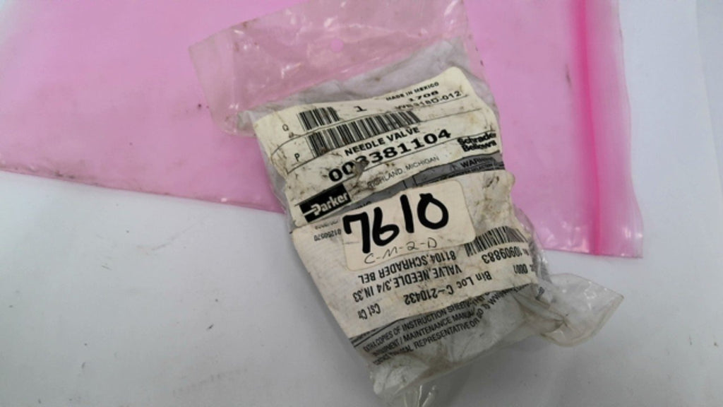 Parker 003381104 Needle Valve 3/4"