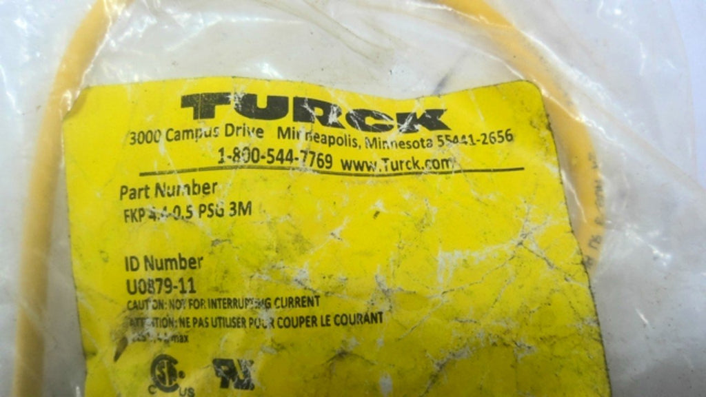 Turck FKP 4-0.5 PSG 3M Industrial Automaton Cordset