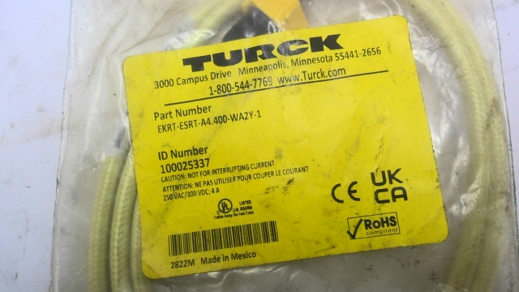 Turck EKRT-ESRT-A4.400-WA2Y-1 Industrial Cordset