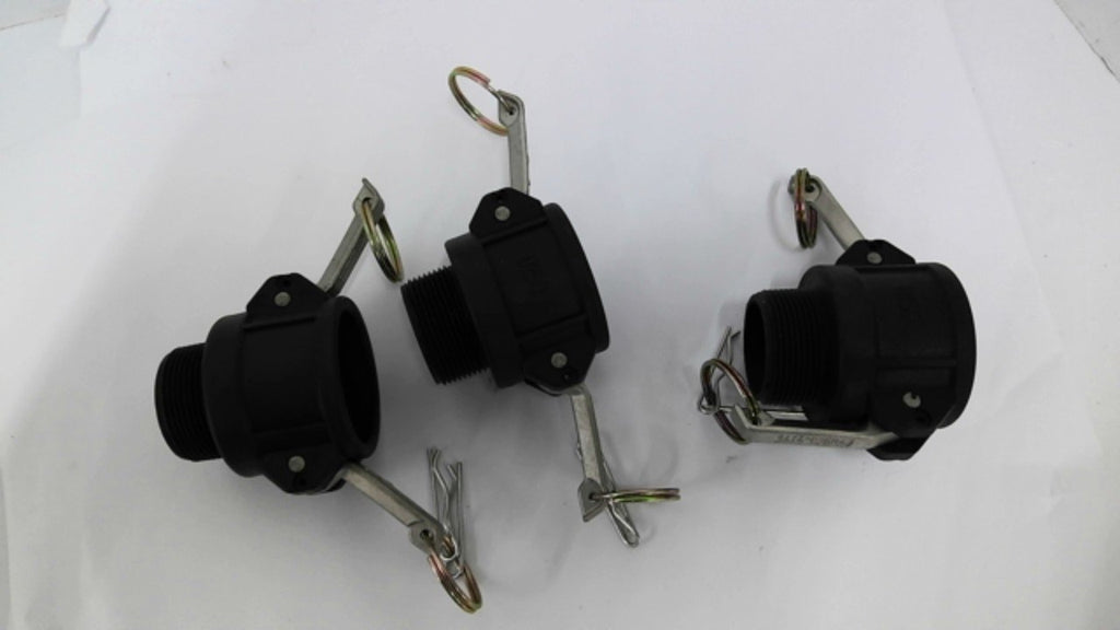 Tough-Tite B150 Polypropylene Camlock Coupling 1 1/2" With Cotter Keys Lot Of 3