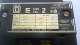 Square D 8502 SB01 Nema Size 2 Magnetic Contactor 2 Pole 600 V 50 AMP