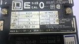 Square D 8536 SB02 Nema Size 0 Magnetic Motor Starter 3 Pole 600 V 20 AMP