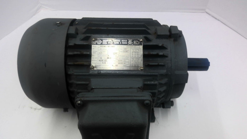 Worldwide WWEM2-18-145T AC Motor 2 HP 230-460 VAC 1800RPM 3 Phase TEFC 60 HZ