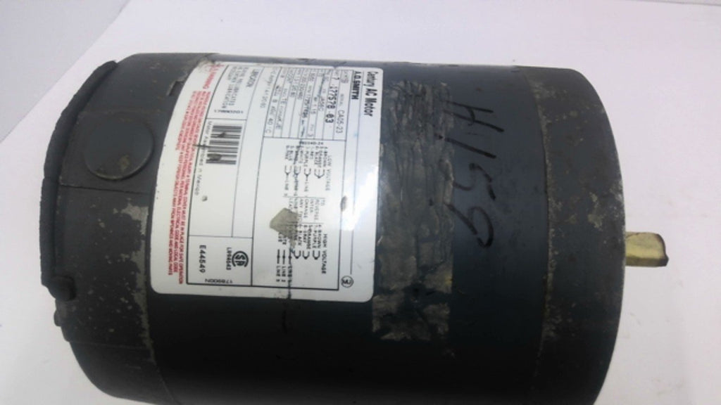 A.O. Smith 7-177578-03 AC Motor 1/3 HP 460 VAC 1800 RPM 200-230/460 56C