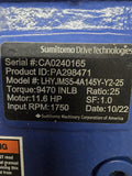 Sumitomo LHYJMS-4A145Y-Y2-25 Gear Reducer 5 HP 230/460 Volts 25:1 Ratio