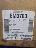 Baldor EM3703 3 HP AC Motor 230/460 Volts 1800 RPM 4P 213 Frame 3 Phase