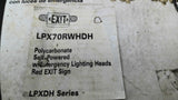 Cooper Lighting LPX70RWHDH W/Emergency Lighting Heads Red LED Exit Sign