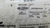 Cooper Lighting LPX70RWHDH W/Emergency Lighting Heads Red LED Exit Sign