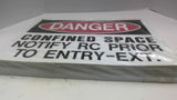 Danger Confined Space Sign Lot OF 45