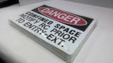 Danger Confined Space Sign Lot OF 45