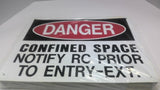 Danger Confined Space Sign Lot OF 45