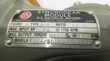 US Motors GWP Frame 1 Syncrogear Module Reducer 18:1 Ratio 3/4HP 100RPM