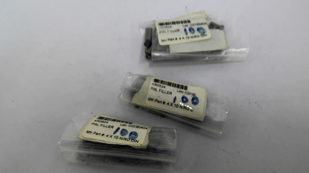 4X10-Niro-DIn Filler Pins Lot Of 3 Bags 100 Per Bag
