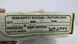 BS&B Safety Systems 96006394-1 Type DV Rupture Disk 2" 507PSIG