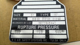 BS&B Safety Systems 99006494-1 Type DV Rupture Disk 6" 300PSIG