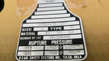 BS&B Safety Systems 92003584-8 Type DV Rupture Disk 4" 300PSIG 3 Per Box