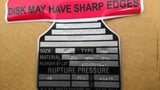 BS&B Safety Systems A0007019-1 Type DV Rupture Disk 4" 45PSIG