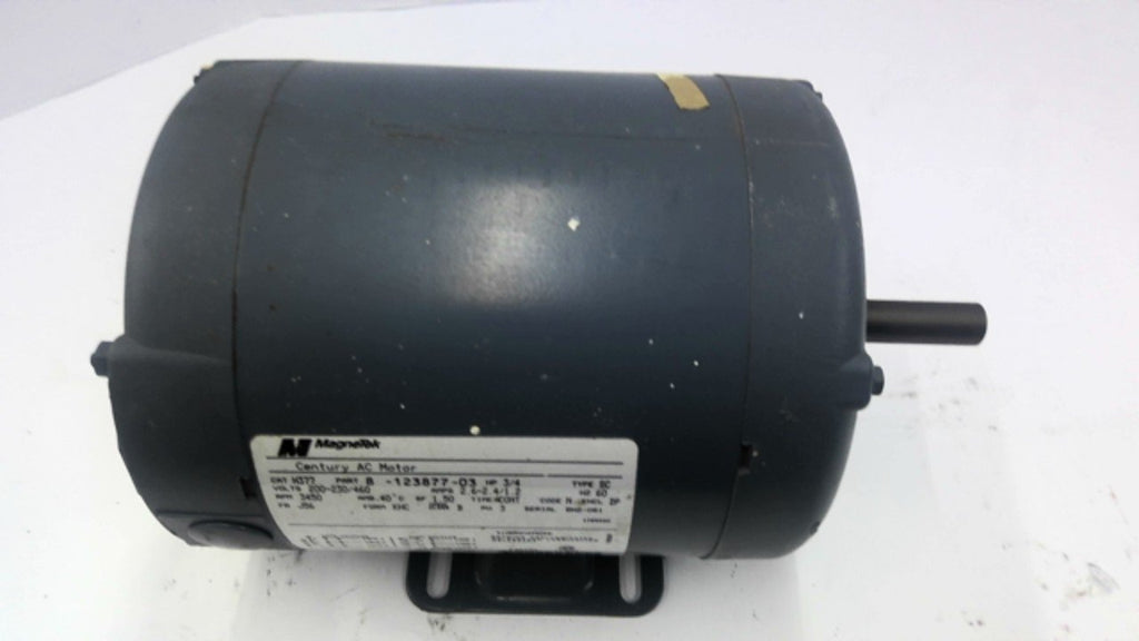 Magnetek H377 A-1238877-00 3/4HP AC Motor 3600RPM 3PH J56Frame 200-230/460v