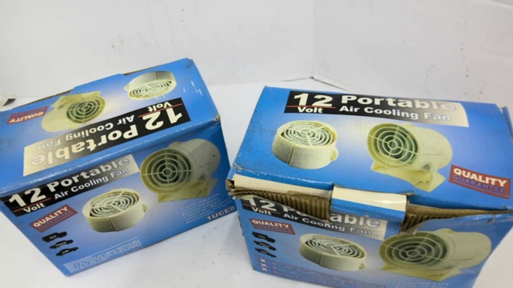 Granger International 1UCE8 Portable Air Cooling Fan 12VDC Lot Of 2