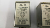 Siemens 3TX7112-1LC03 Octal Plug-In Relay 8-Pin 12AMP 120/240VAC Lot Of 2