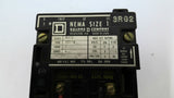 Square D 8502 SCO-2 Nema Size 1 Contactor 110V/50HZ 120V/60 HZ 27A