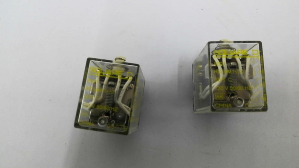 Square D RS14M1V20 Miniature 8501 Relay 120V 50/60HZ Lot Of 2