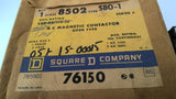 Square D 8502-SB01 2-Pole Single Phase Magnetic Contactor Nema Size 0240V 60HZ