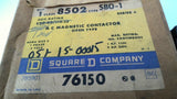 Square D 8502-SB01 2-Pole Single Phase Magnetic Contactor Nema Size 0240V 60HZ