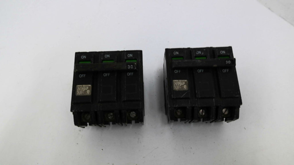 GE NP-1578013-P71 THQB 3-Pole Circuit Breaker 240VAC 30AMP Lot of 2