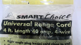 Smart Choice Universal Range Cord 4FT 40AMP 4WIRE Lot of 3