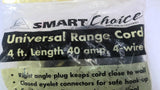 Smart Choice Universal Range Cord 4FT 40AMP 4WIRE Lot of 3