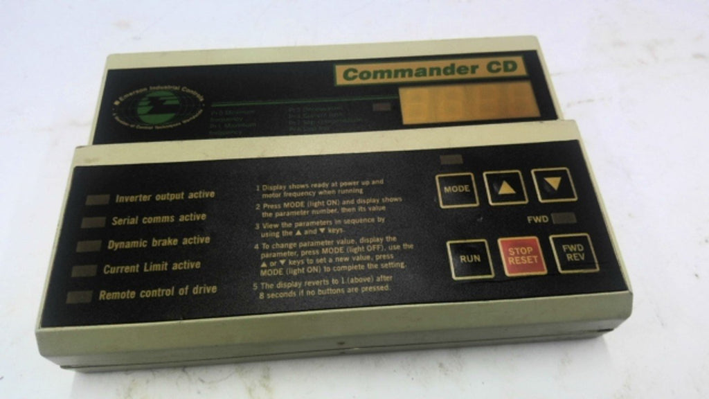 Emerson Control Techniques Commander CD Operator Interface Panel Display