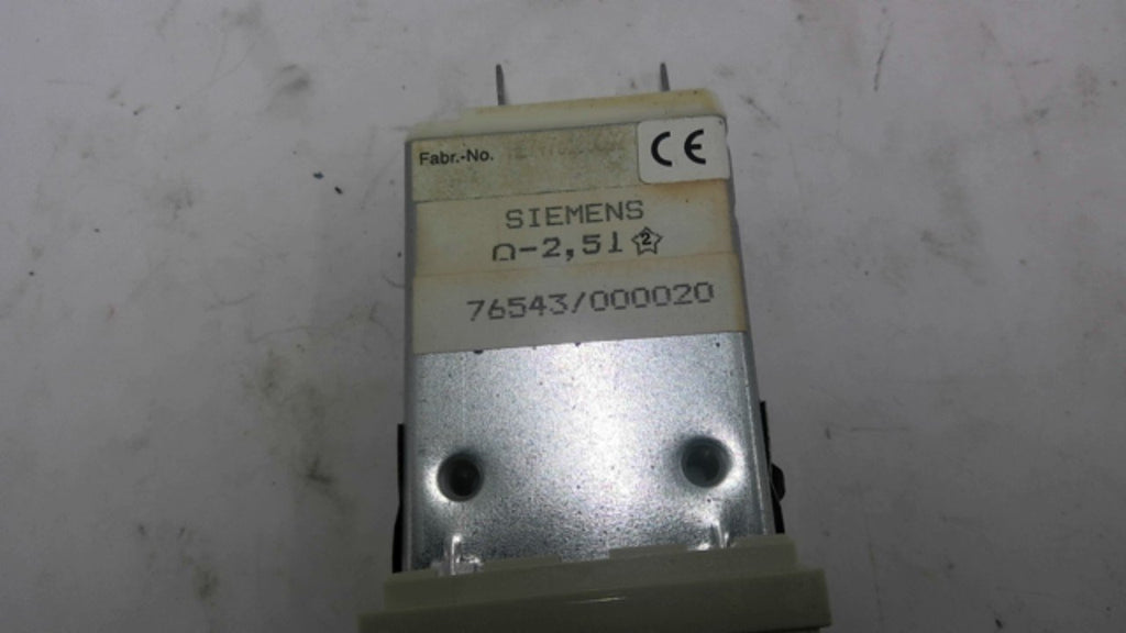 Siemens Analog 0-2.51 Panel Meter 76543/000020