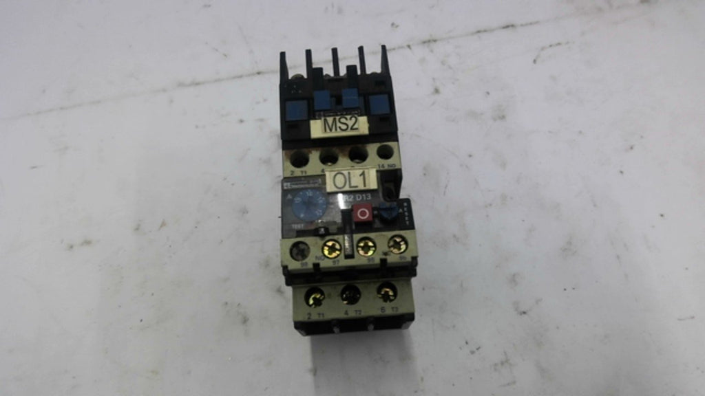 Telemecanique LR2 D13 Motor Starter w/ LR2 D1521 Overload Relay