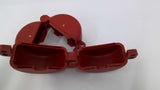 Safetee Donuts SD02 Red Plastic Gate Valve Lockout Lot Of 2