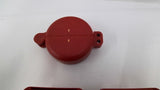 Safetee Donuts SD02 Red Plastic Gate Valve Lockout Lot Of 2