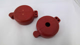 Safetee Donuts SD02 Red Plastic Gate Valve Lockout Lot Of 2