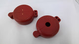 Safetee Donuts SD02 Red Plastic Gate Valve Lockout Lot Of 2