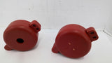 Safetee Donuts SD02 Red Plastic Gate Valve Lockout Lot Of 2
