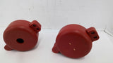 Safetee Donuts SD02 Red Plastic Gate Valve Lockout Lot Of 2