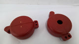 Safetee Donuts SD02 Red Plastic Gate Valve Lockout Lot Of 2