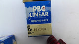 PBC FLCN08 Red Anodized Aluminum Linear Bearing Lot Of 2