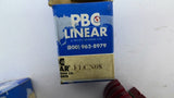 PBC FLCN08 Red Anodized Aluminum Linear Bearing Lot Of 2