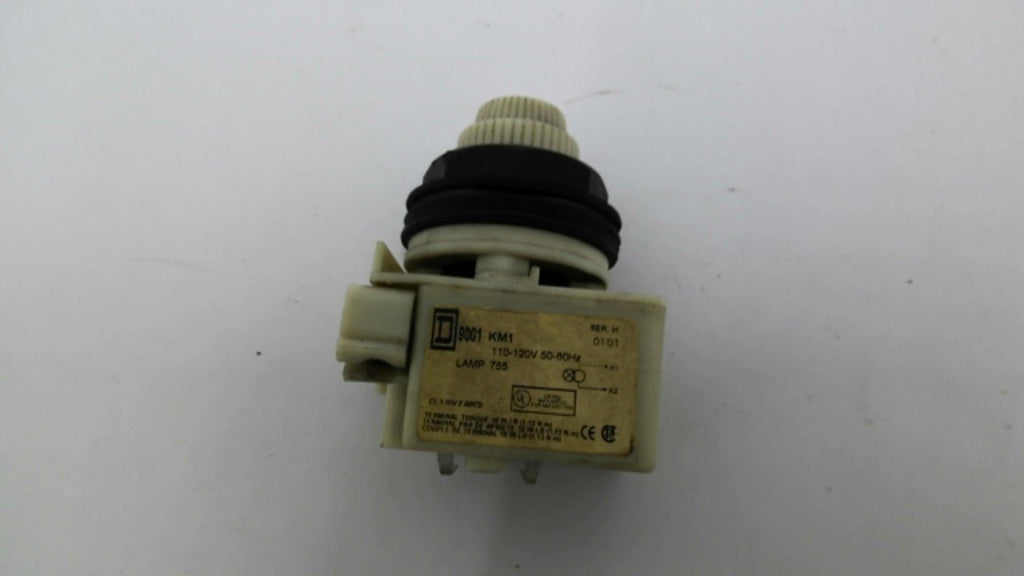 Square D 9001-KM1 Pilot Light Module 110-120VAC/DC 50/60HZ 755 Lamp