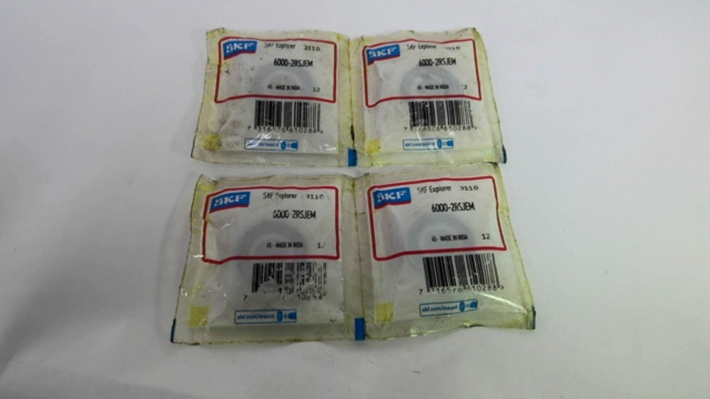 SKF 6000-2RSJEM Deep Groove Ball Bearing Lot Of 4