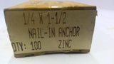 Hammer Drive Anchor 1/4"x1 1/2" Box of 100
