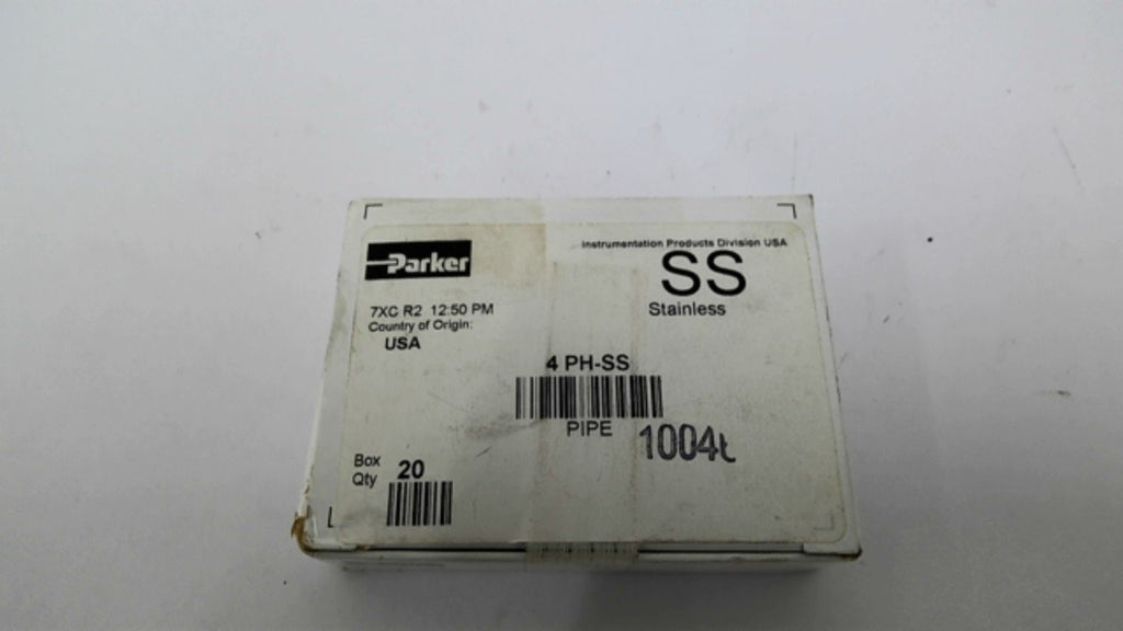 Parker 4-PH-SS Hex Head Plug With Safety Wire Hole 1/4" MNPT Box Of 20